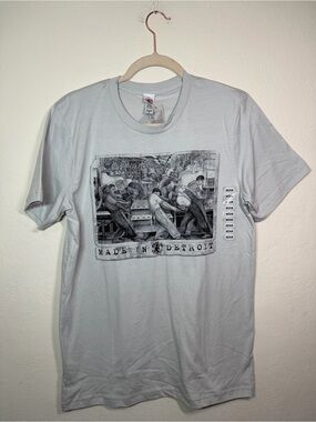 Made in Detroit Graphic Crewneck T-Shirt - Light Gray
